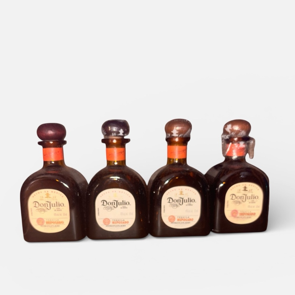 Don Julio Reposado Tequila Liquor Mini Bottle Empty Brown Glass 50mL